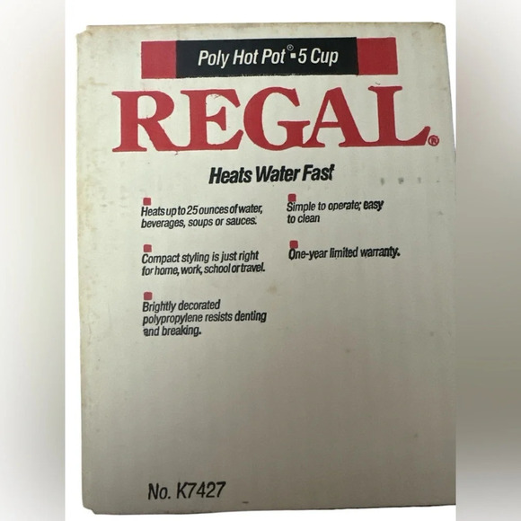 Regal Poly Automatic Insta Hot-Pot Electric Kettle 5 Cup Tea Coffee Pot Warmer - Picture 5 of 8